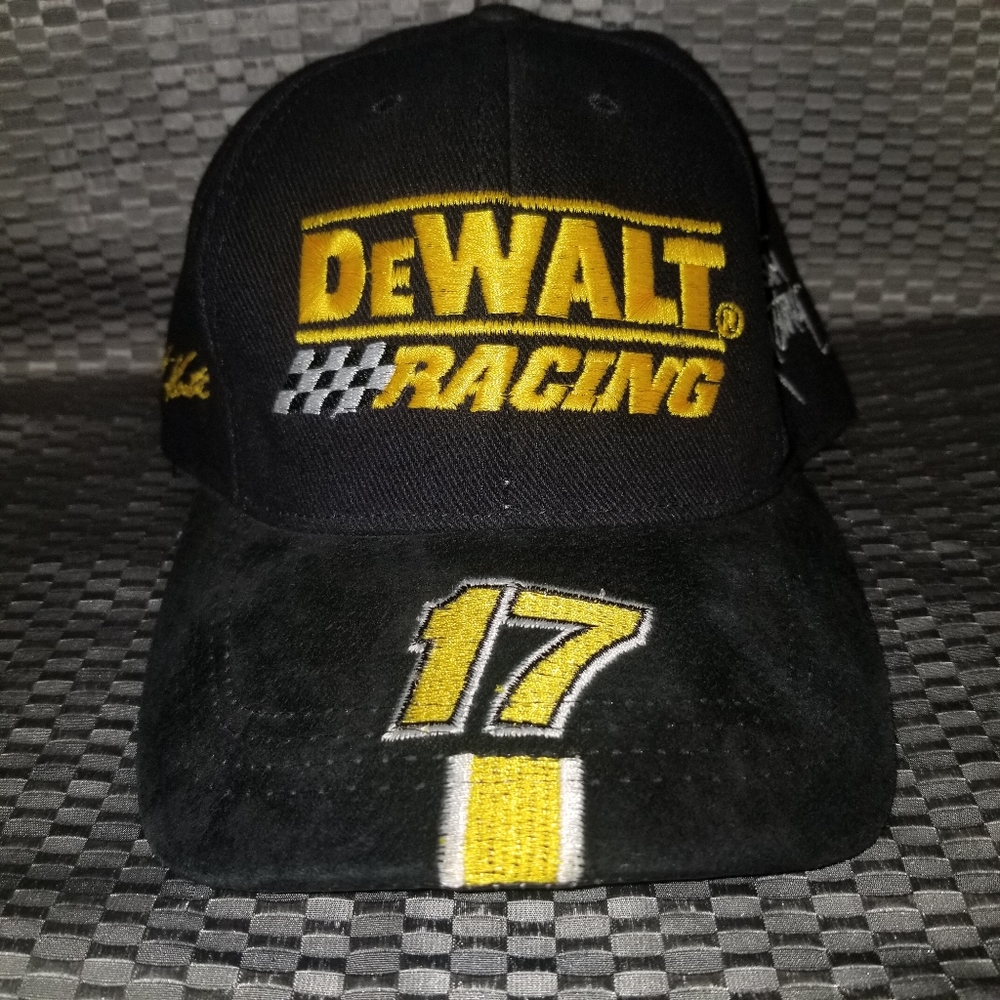 Nascar Dewalt Racing Matt Kenseth Strapback Hat(suede & leather)